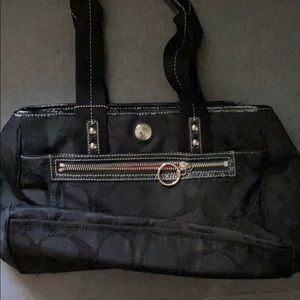 Casual black & hot pink Coach purse